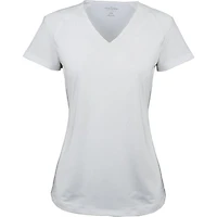 Women's Notch Neck No Collar Short Sleeve Polo