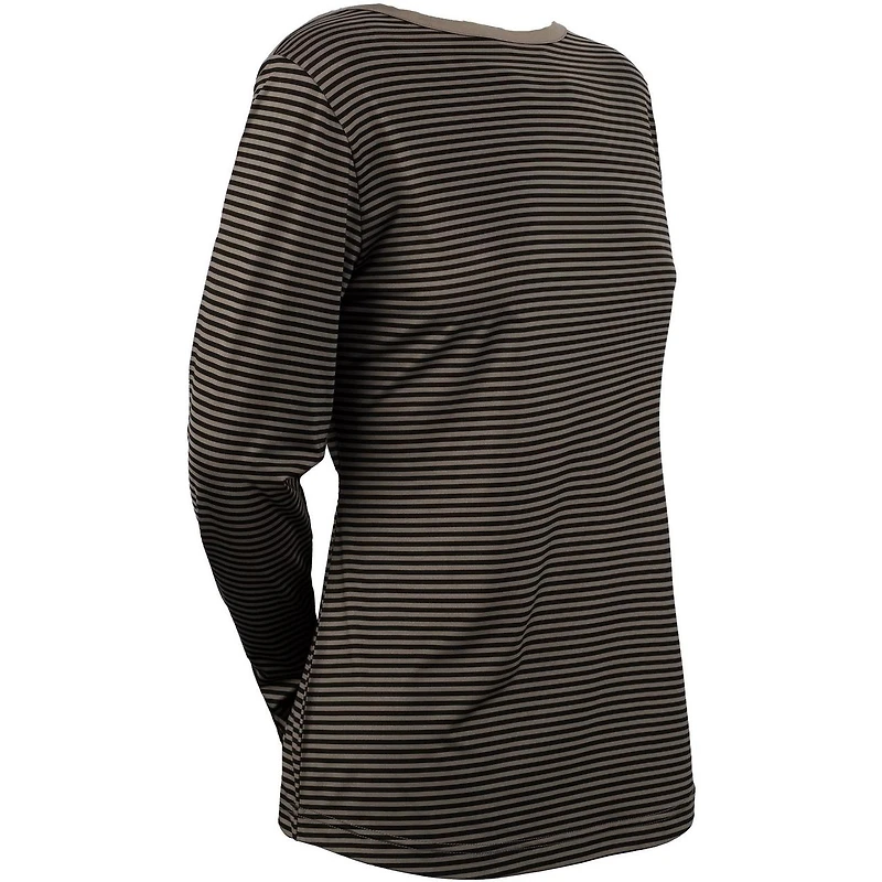 Women's Contrast Stripe Boat Neck Mock