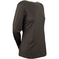 Women's Contrast Stripe Boat Neck Mock
