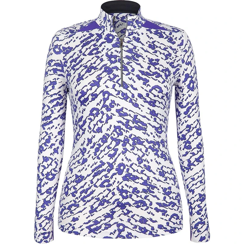 Womens Adele Printed Long Sleeve Mock