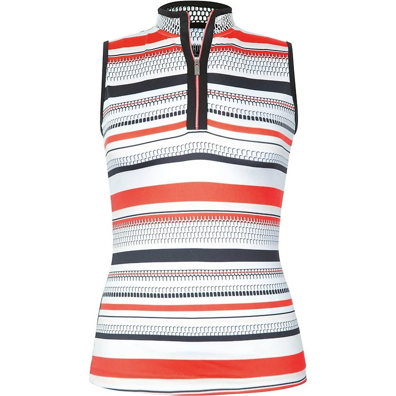 Womens Regina Striped Print Sleeeveless Top