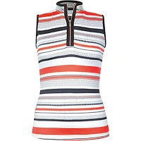 Womens Regina Striped Print Sleeeveless Top
