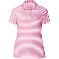 Women's Double Stripe Short Sleeve Polo