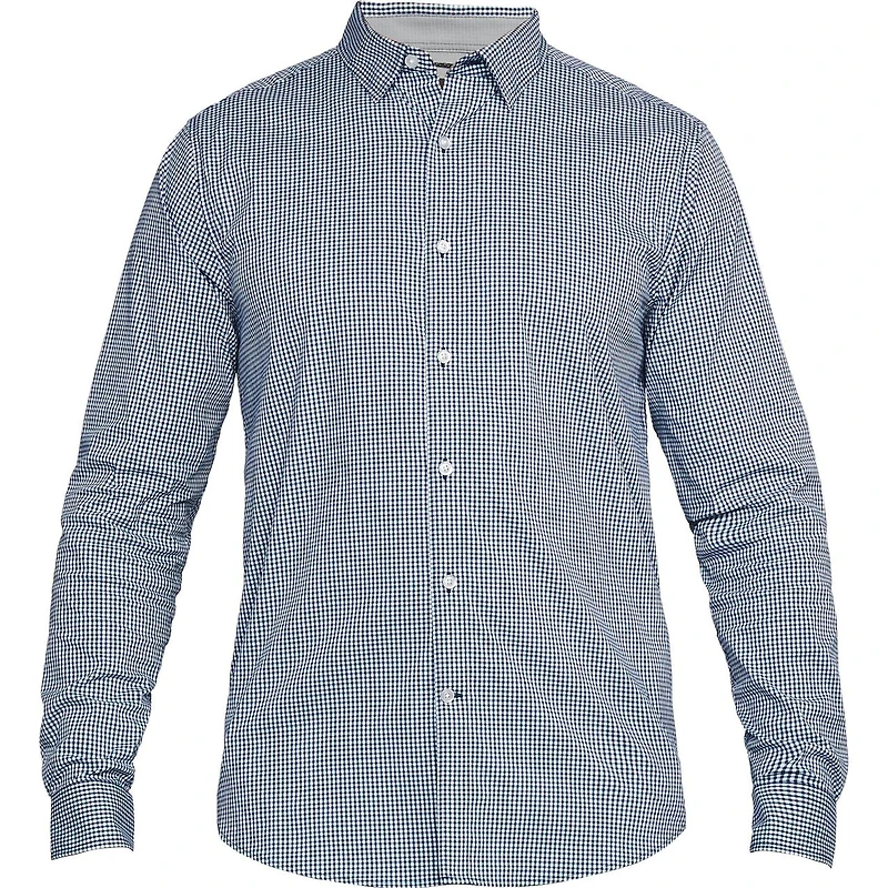 Men's Performance Gingham Woven Long Sleeve Shirt