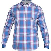 Men's Performance Plaid Woven Long Sleeve Shirt