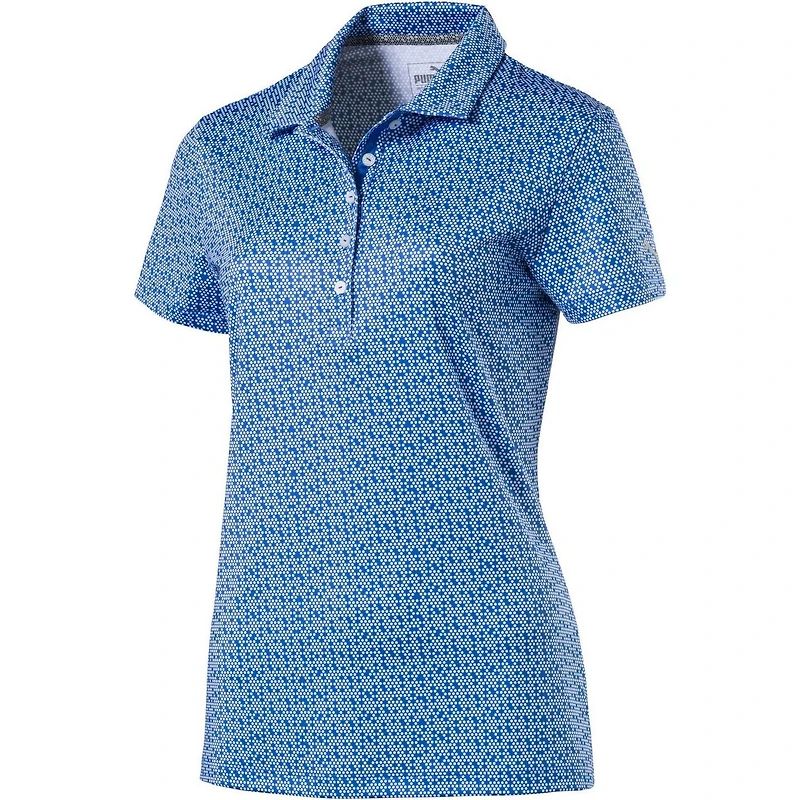 Women's Short Sleeve Poka Dot Polo
