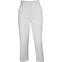 Women's Print Trim Snap Placket Capri