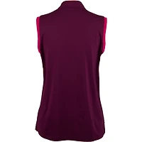 Women's Sleeveless Solid Snap Placket Polo