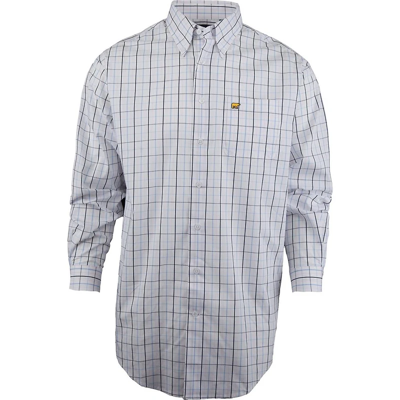 Men's Open Plaid Button-Down Long Sleeve Shirt