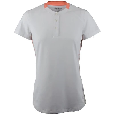 Women's Short Sleeve Henley Neckline Top