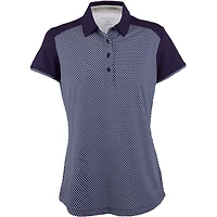 Womens Short Sleeve Microdot Print Polo