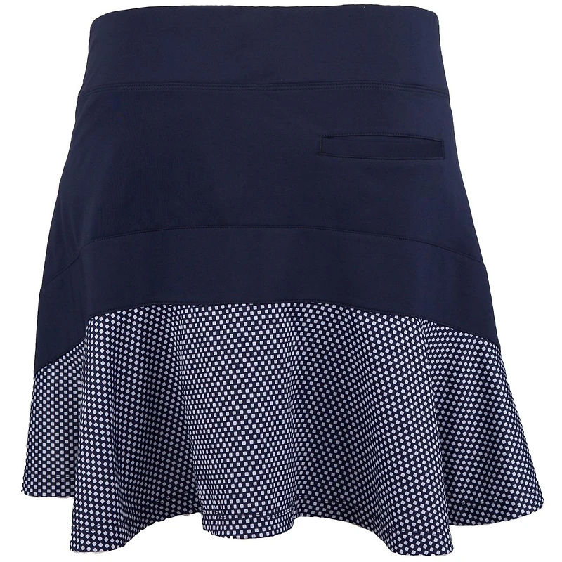 Womens Mircodot Print Flounce Skort