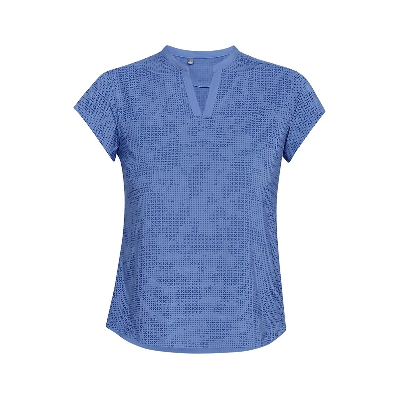 Womens Threadborne Printed Short Sleeve Top