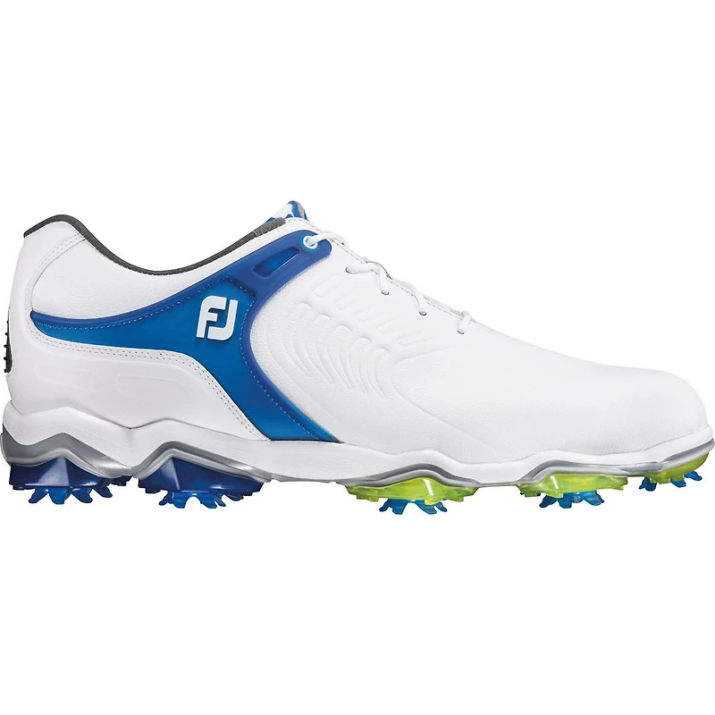 Mens Tour S Spiked Golf Shoe - WHT/BLU