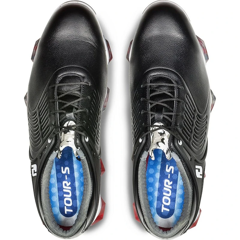 Mens Tour S Spiked Golf Shoe - BLK/RED