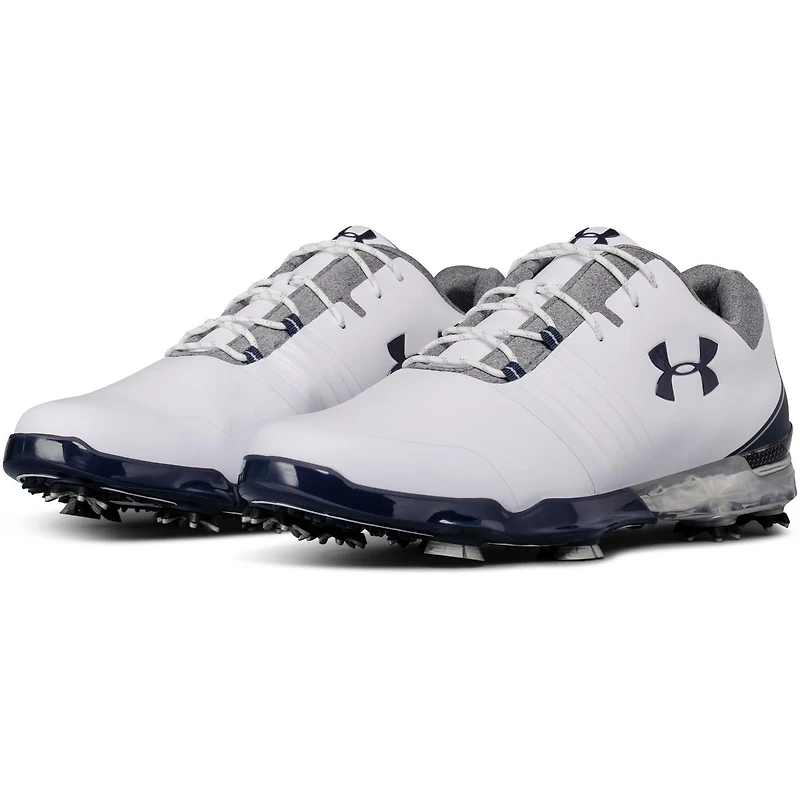 Mens Match Play Spiked Golf Shoe - WHT/GRY/NVY
