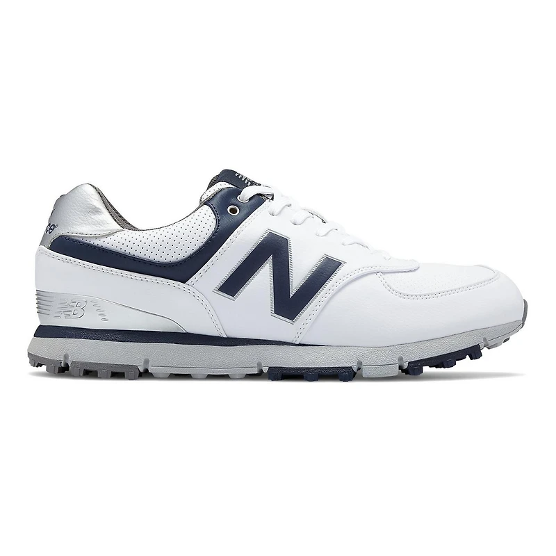 Men's 574 Spikeless Golf Shoe - WHT/NVY