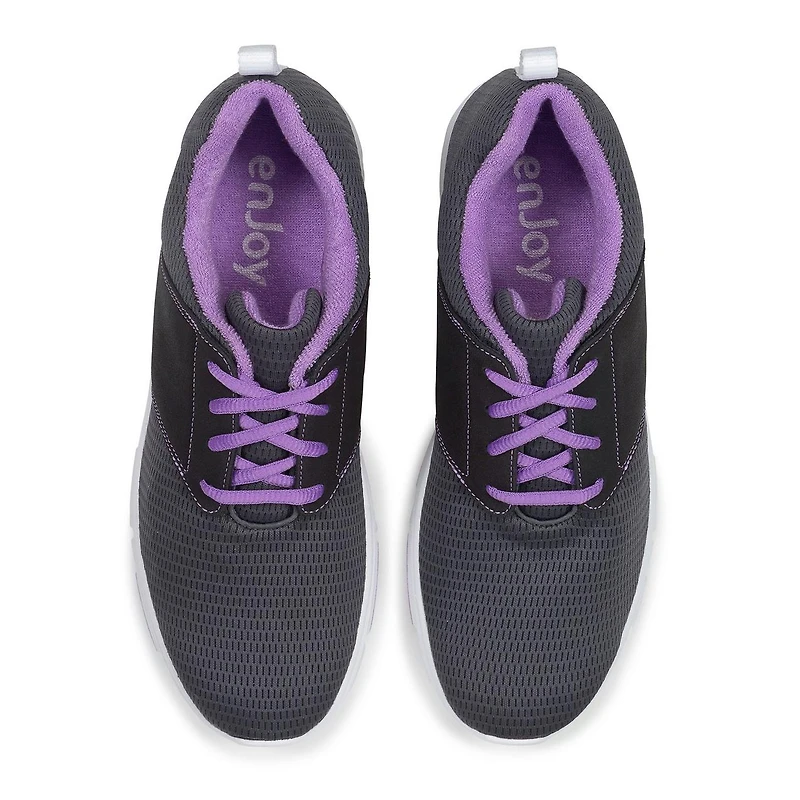 Women's Enjoy Spikeless Golf Shoe - DKGRY/LTPUR