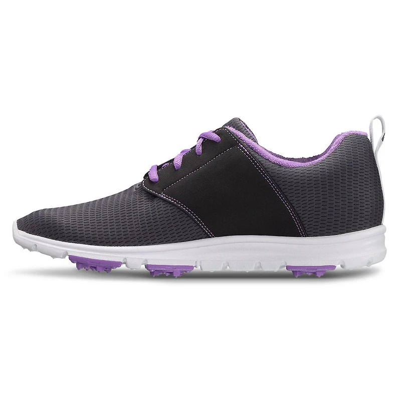 Women's Enjoy Spikeless Golf Shoe - DKGRY/LTPUR