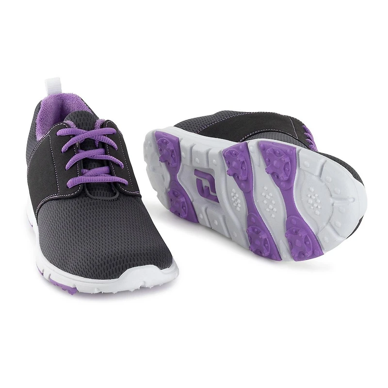 Women's Enjoy Spikeless Golf Shoe - DKGRY/LTPUR