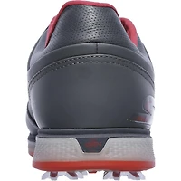 Men's Go Golf Pro V.3 Spiked Golf Shoe - DKGRY/RED