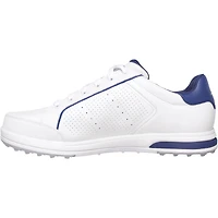 Men's Go Drive Relaxed Fit Spikeless Golf Shoe- WHT/NVY