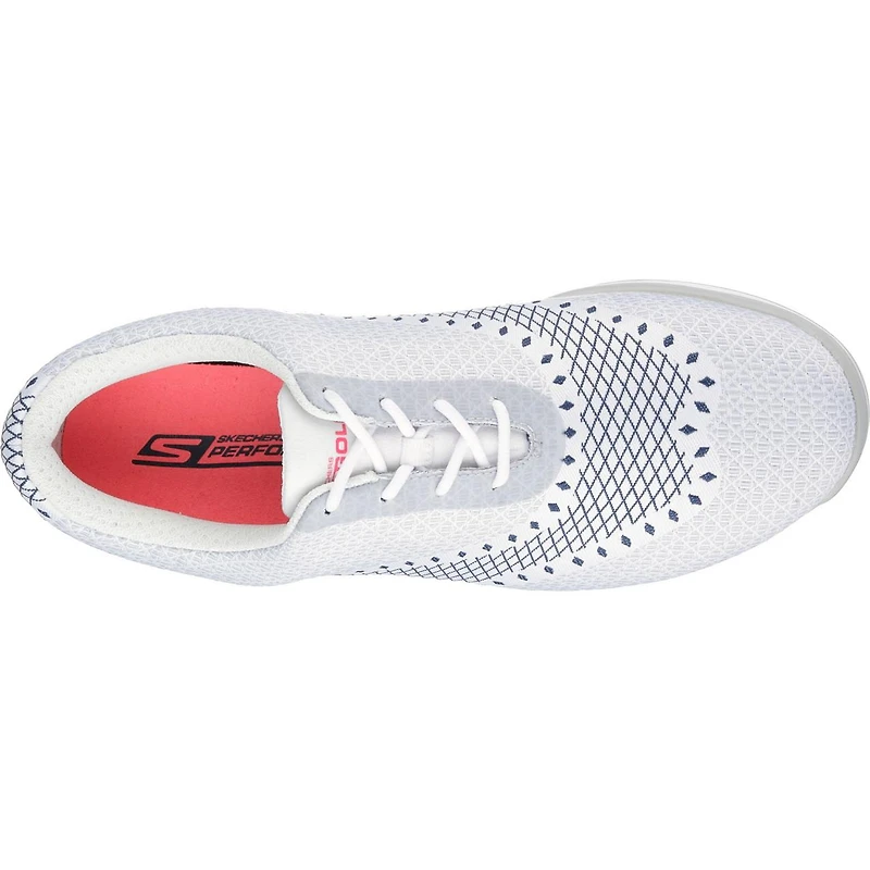 Women's Go Golf Elite Ace Spikeless Golf Shoe - WHT/NVY