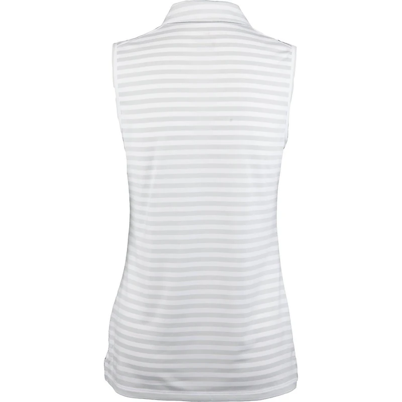 Women's Dry Striped Sleeveless Polo