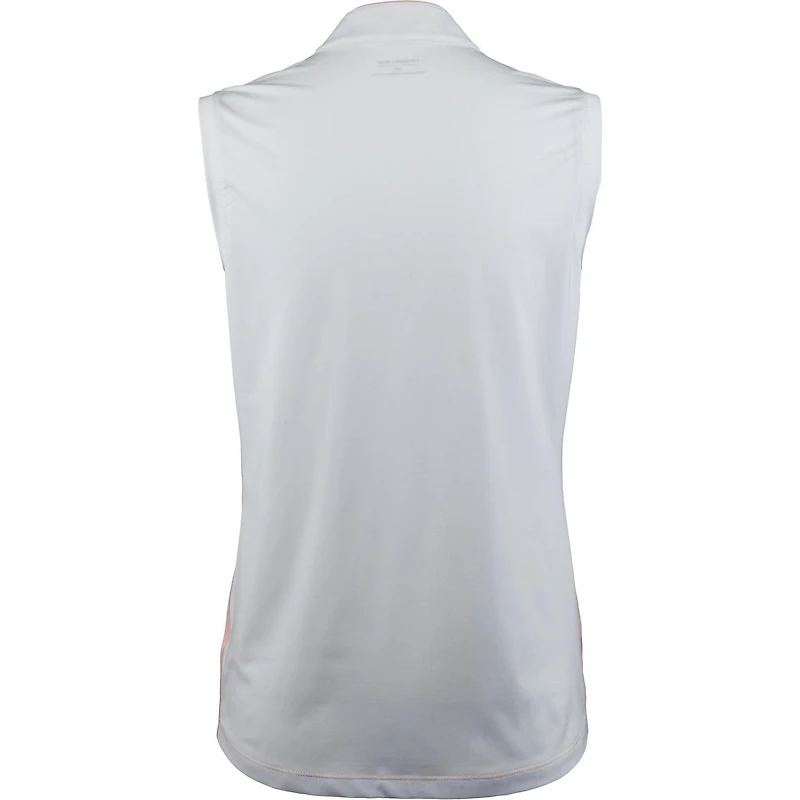 Women's Sleeveless Novelty Collar Zip Polo