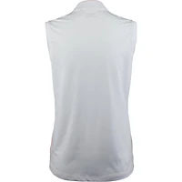 Women's Sleeveless Novelty Collar Zip Polo
