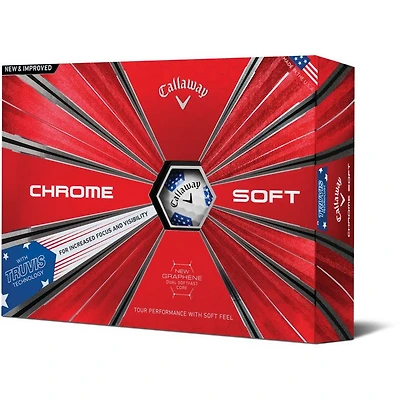 Chrome Soft Truvis Golf Balls - Stars and Stripes