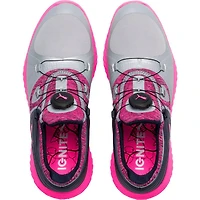Women's Ignite Tour Disc Spiked Golf Shoe - Light Grey/Bright Pink/Navy/Silver