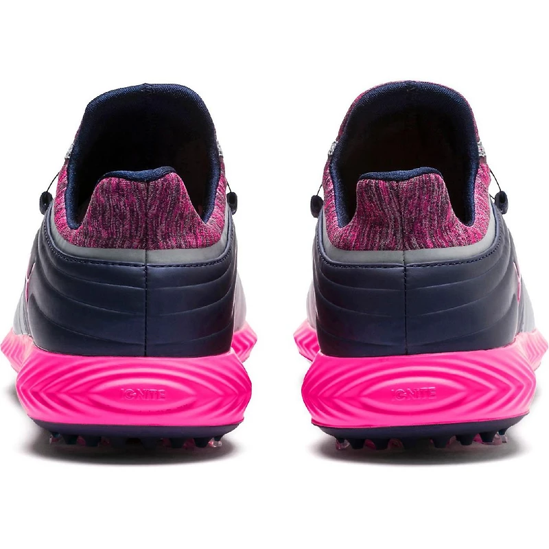 Women's Ignite Tour Disc Spiked Golf Shoe - Light Grey/Bright Pink/Navy/Silver