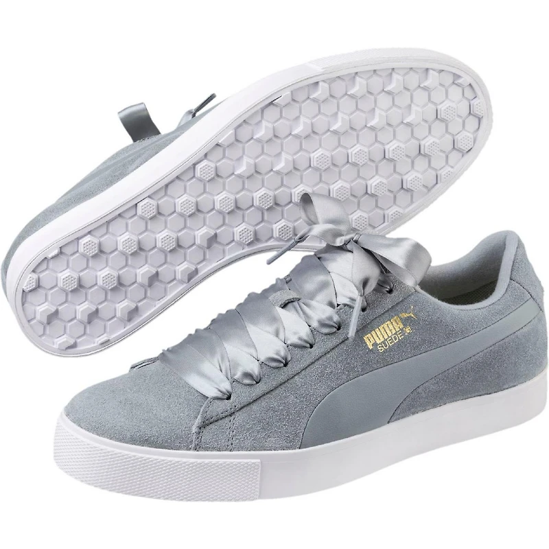 Women's Suede G Spikeless Golf Shoe - Light Grey