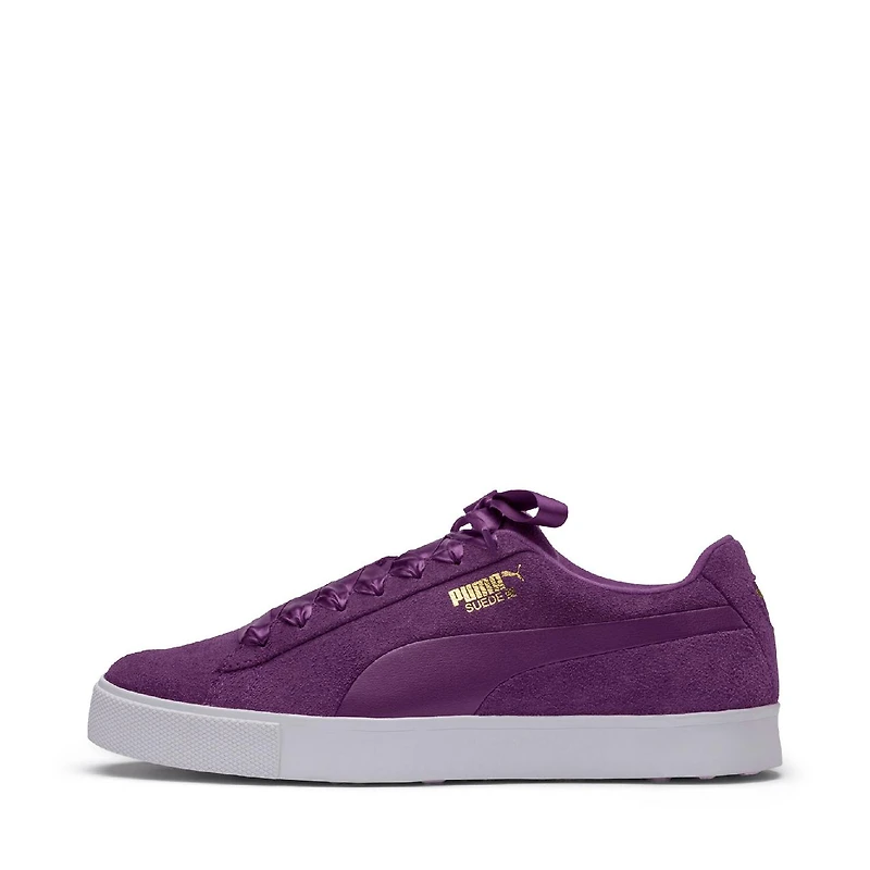 Women's Suede G Spikeless Golf Shoe - Dark Purple
