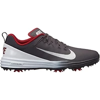Men's Lunar Command 2 Spiked Golf Shoe - Dark Grey,White,Silver,Red