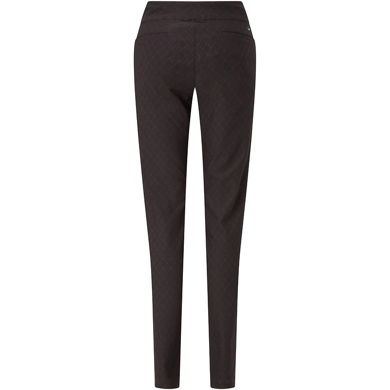 Women's Stretch Embossed Argyle Print Pull-On Pant