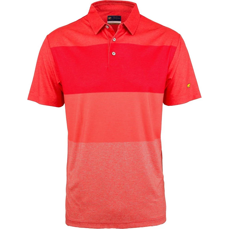 Men's Gradient Heather Stripe Short Sleeve Polo