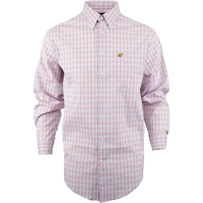 Men's Gingham Woven Long Sleeve Shirt
