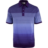 Men's Cooling Engineered Space Dye Stripe Short Sleeve Polo