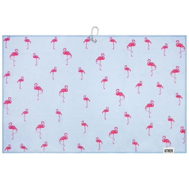 Microfiber Golf Towel - Flamingo Lake
