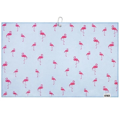 Microfiber Golf Towel - Flamingo Lake