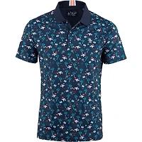 Men's Allover Conversational Print Stretch Short Sleeve Shirt