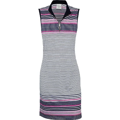 Women's Variated Stripe Print Sleeveless Dress
