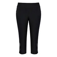 Women's Mesh Insert Pull On Capri
