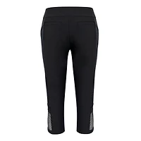 Women's Mesh Insert Pull On Capri