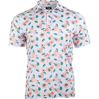 Men's Flamingo Sunrise Short Sleeve Polo