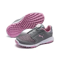 Junior Girls' Grip Sport Disc Spikeless Golf Shoe - Grey/Pink