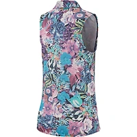 Women's Floral Print Dry Sleeveless Polo