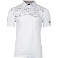 Men's Textured Leaf Print Short Sleeve Shirt